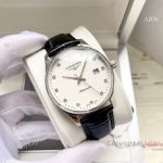 High Quality Replica LONGINES Men's Watch Different Colors Genuine Ieather Strap Different Colors Face Dial Silver Case Watch 40*12mm